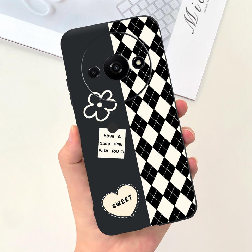Модный дизайн Чехол для Xiaomi Redmi A3 4G Бабочка Милый Кот Мягкий Силиконовый Задний Чехол для Redmi A3 A 3 6.71" Бампер Чехол для Телефона