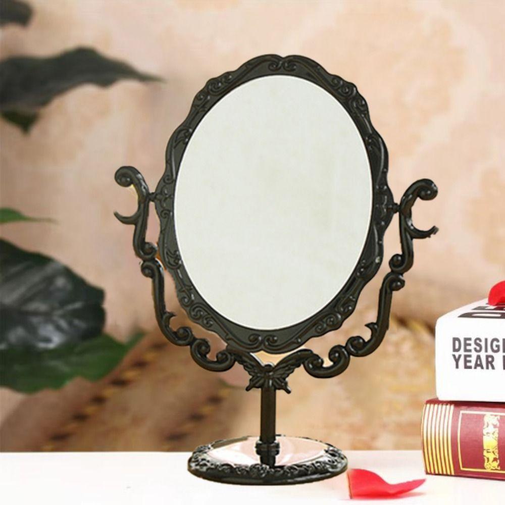 Rotatable Rotation Makeup Mirror European Style Desktop Makeup Mirror  Anniversary Gift