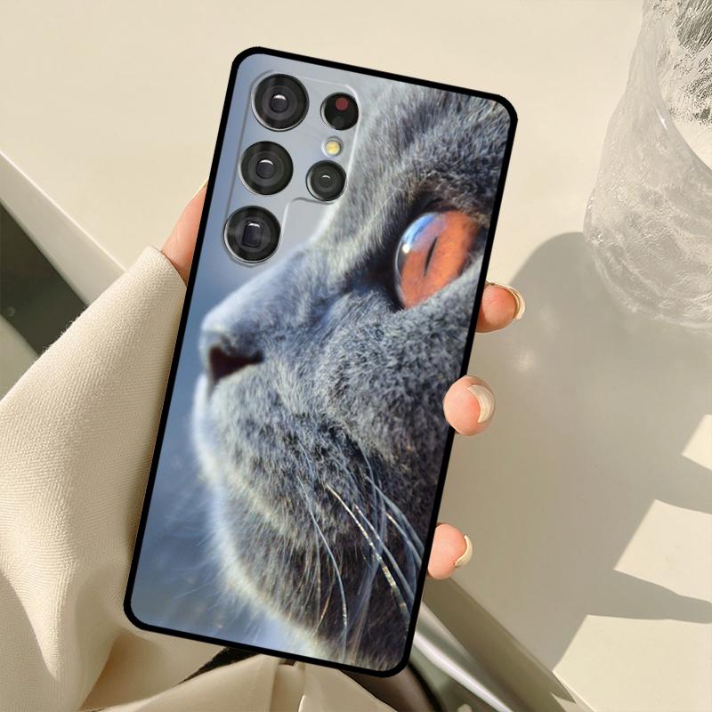 Чехол для телефона Samsung Galaxy с изображением британской короткошерстной кошки S24 Ultra S21 S22 S23 S25 Ultra S9 S10 Plus S20 FE S25 FE Задняя крышка