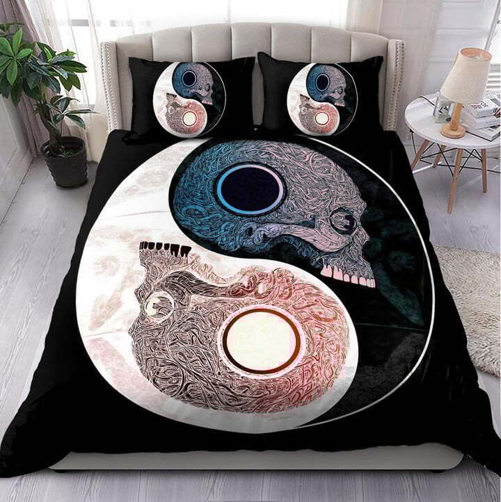Прохладный комплект постельного белья, пододеяльник, череп, домашний комплект постельного белья, подарок
