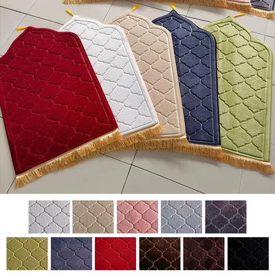 Мусульманский молитвенный коврик Исламский молитвенный коврик треугольной формы Мусульманский Салат Ид Рамадан для детей и взрослых Мягкий мусульманский молитвенный коврик