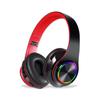 Colorful LED Light Folding Wireless Headphones Stereo Bluetooth 5.0 Headset Heavy Bass 9D Stereo Hi-fi Sport Over-ear Headphones with Mic