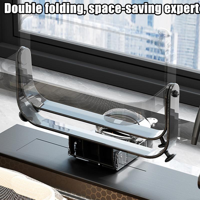 Sink Strainer Rack Food Catcher Kitchen Foldable Suction Cup Strainer Waste Catching Basket Disposable Garbage Mesh Bag