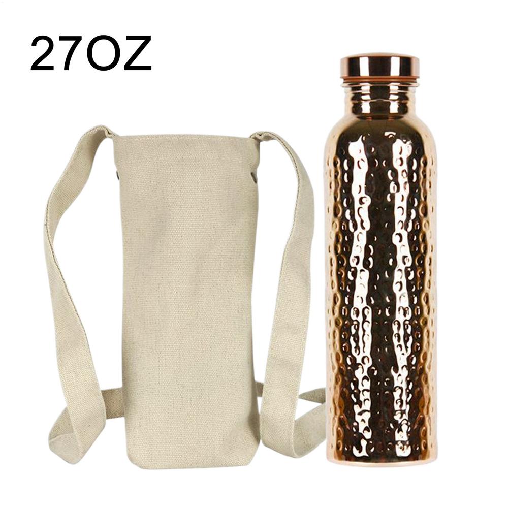 27Oz Copper Water Bottle Insulated Hydration Jug Portable Leakproof Cup for Hydration Gym Work Outdoor Camping Sports Water Cup