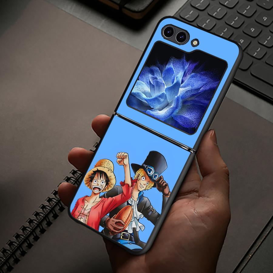 Жесткий чехол-кейс для Samsung Galaxy ZFlip4 ZFlip3 ZFlip7 FE Z Flip 7 6 5 4 3 ZFlip6 ZFlip5 One Piece Крутой Луффи Эйс