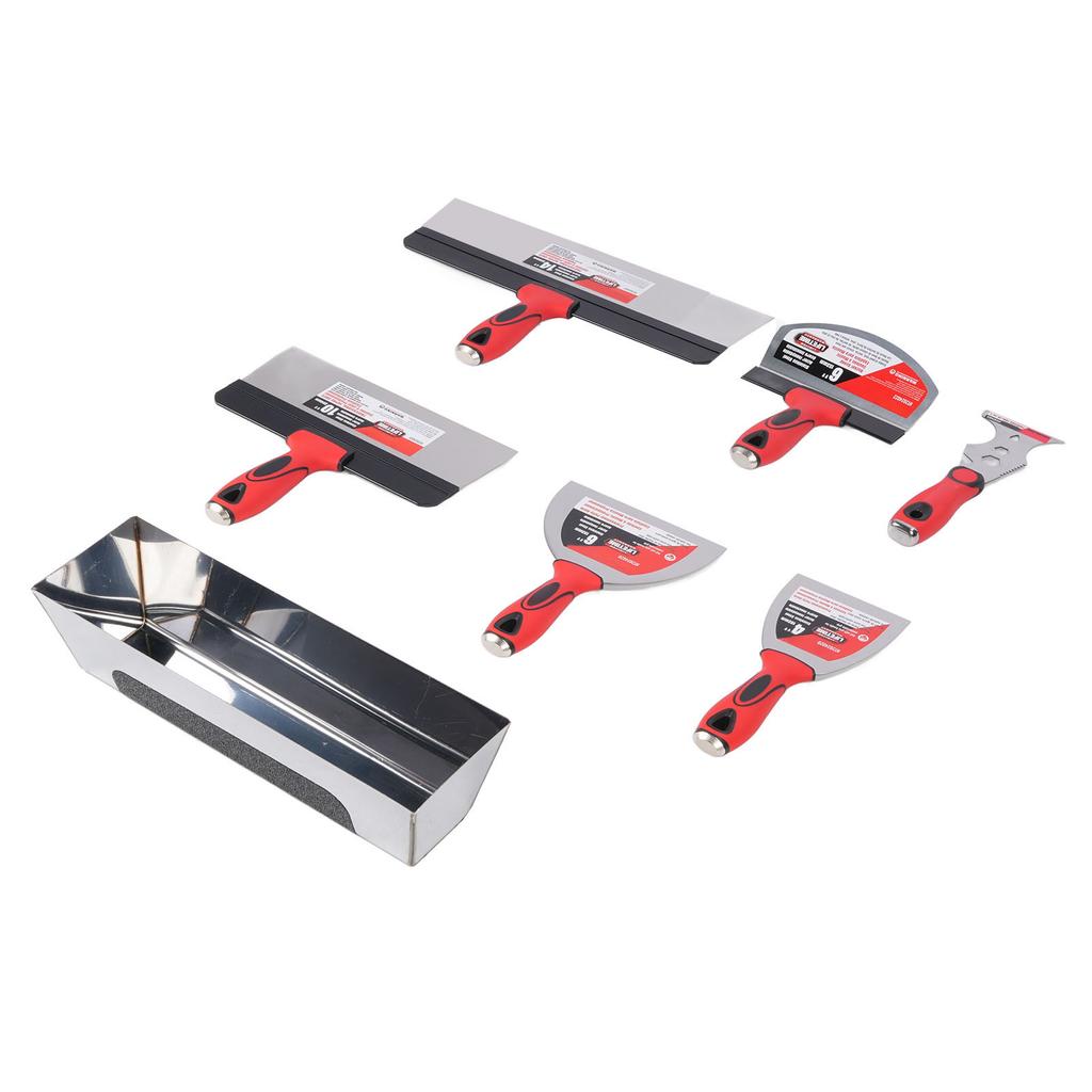 Drywall Finishing Hand Tool Kit 12in Stainless Steel Multifunction Painting Supplies Repair Paint