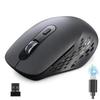 Беспроводная Bluetooth 6 5 DPI Одновременное подключение к 3 4000 Игровая Ultimate Двойная Совместимость с iPad и ChromeOS Мышь, 5.2 + 2.4GHz, Бесшумная,