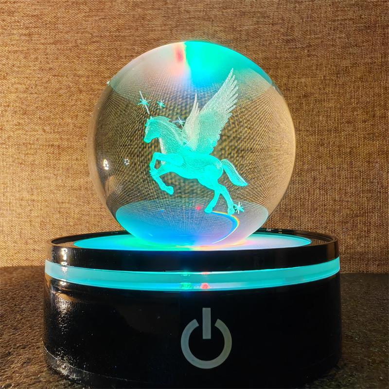 Солнечная система 3d хрустальный шар Хрустальный глобус Лазерная резка Хрустальный шар с шаровой подставкой Декоративные сферы планет Галактика Подарок на день рождения Украшения