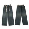 Прямые брюки для девочек, широкие джинсы для весны и осени, детские брюки для девочек, длинные брюки