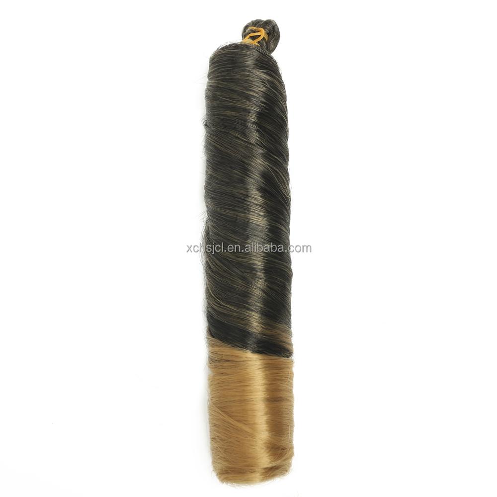 150g Crochet Braid Synthetic Hair Extensions Curly Braiding Hair Silky Loose Body Wave Pony Style Spiral Curl French Curls