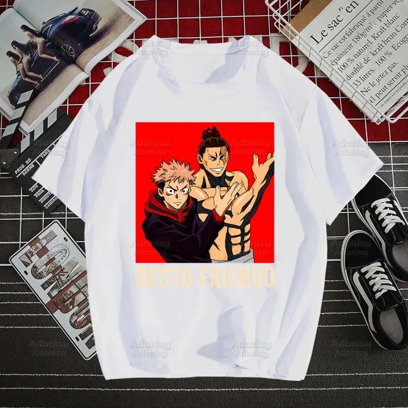 Gojo Satoru Jujutsu Kaisen Otaku Harajuku Мужские футболки Футболки Топы Дизайн Короткие рукава Эстетическая аниме футболка