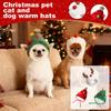 Christmas Pet Hats For Dogs, Festive Christmas Tree & Design Warm Plush Pet Headwear, Adorable Holiday Costume Accessories For Small Medium