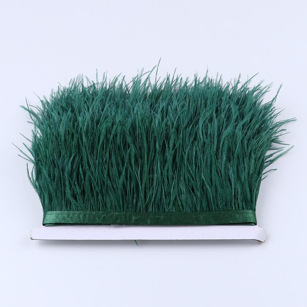 Перо 1 метр Пушистое Синее Страусиные Перья Отделка Бахрома 8-10 см Свадебное Украшение Лента из Перьев для Вечеринки Одежды Шитье Перья Поделки