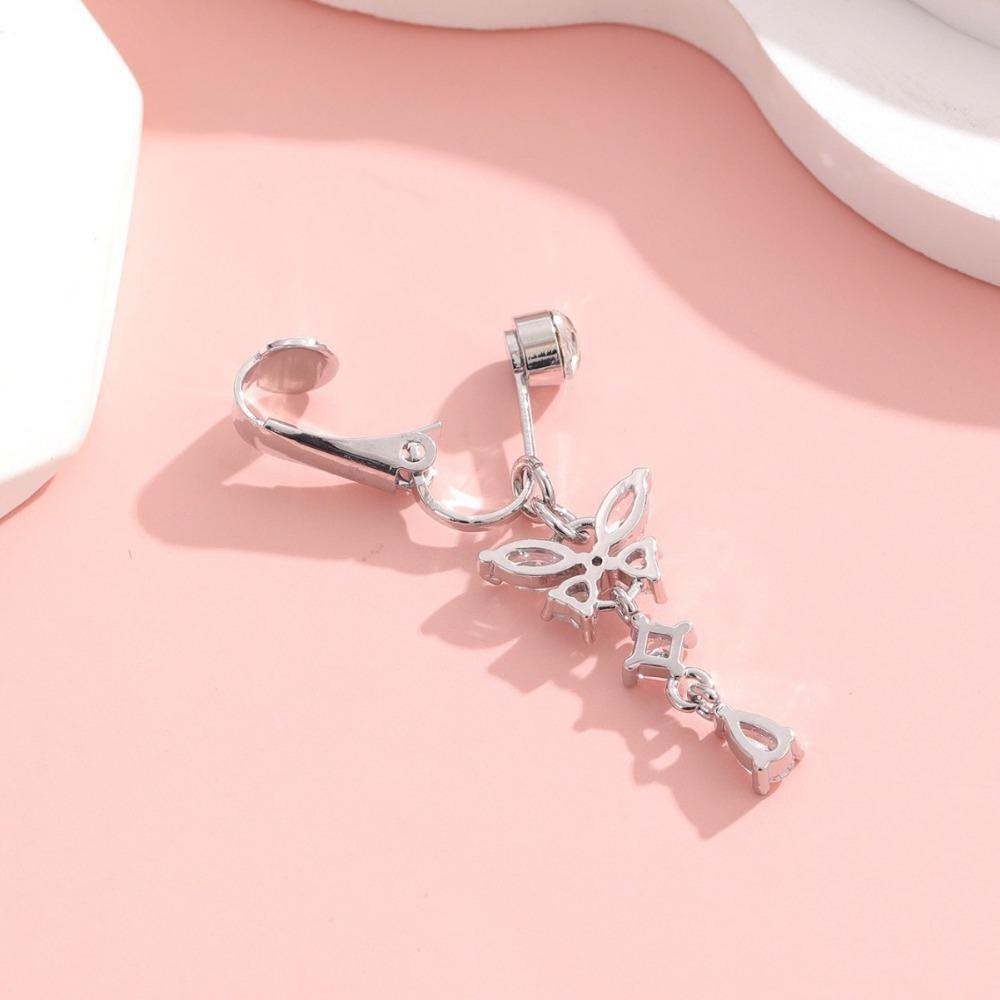 Zircon Clip on Belly Button Non Piercing Belly Button Rings Navel Rings  Fashion Accessory