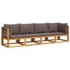 VidaXL Ensemble de canapés de jardin 4 pièces avec coussins en bois d'acacia et corde 3278832