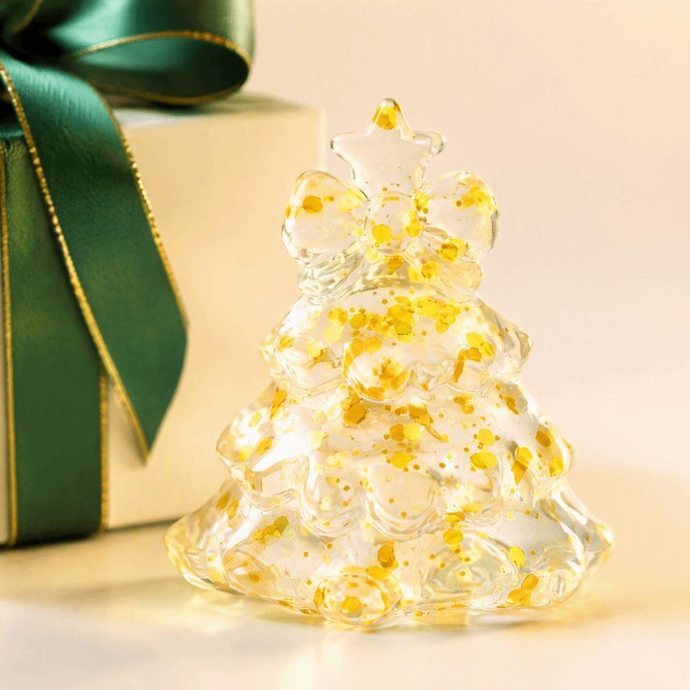 Glitte Christmas Tree Squishy Toy Transparent Slow Rising Squeeze Toy Xmas Decoration