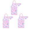 Kids Apron Fluffy and Cute Candy Pop Set Girls Cute Kids Apron Triangle Scarf Set Elastic Kids Apron Stylish Toddler Elementary