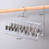 Stainless Steel Clothes Hanger with 20 Clips Sock Hangers Laundry Drying Rack  for Socks Underwear