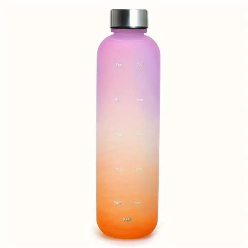 Gradient Sports Water Bottle with Measurements, Leak-Proof, Portable, Narrow Mouth, Sealable, BPA-Free PC Material - For Fitness
