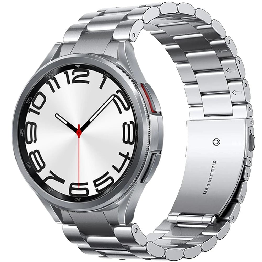 Металлический ремешок Для Samsung Galaxy Watch 6 Classic 47 мм 43 мм 7/6/5/4 44 мм 40 мм Изогнутый интерфейс Браслет Galaxy Watch Pro 45 мм Ремешок