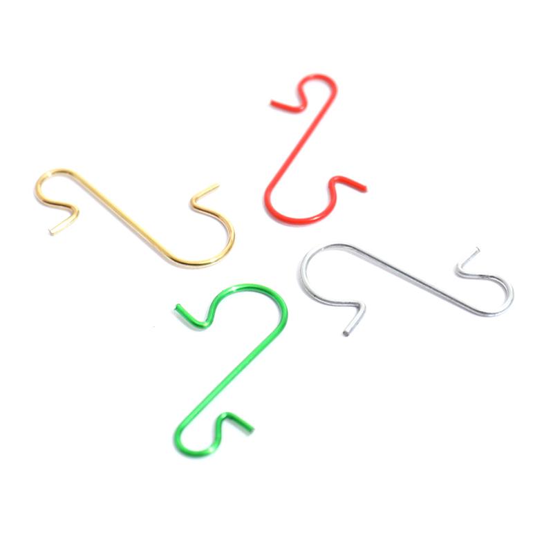 50Pcs Christmas Ornament Metal S-Shaped Hook Holders Christmas Tree Ball Pendant