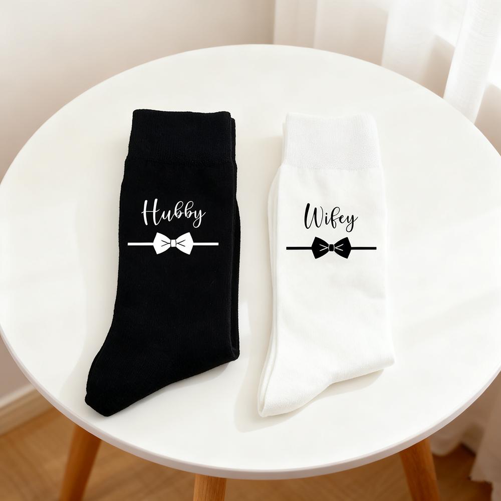 Набор парных носков для мужа и жены Just Married Молодожены Медовый месяц Подарок для пары Свадьба Помолвка Декор для мальчишника
