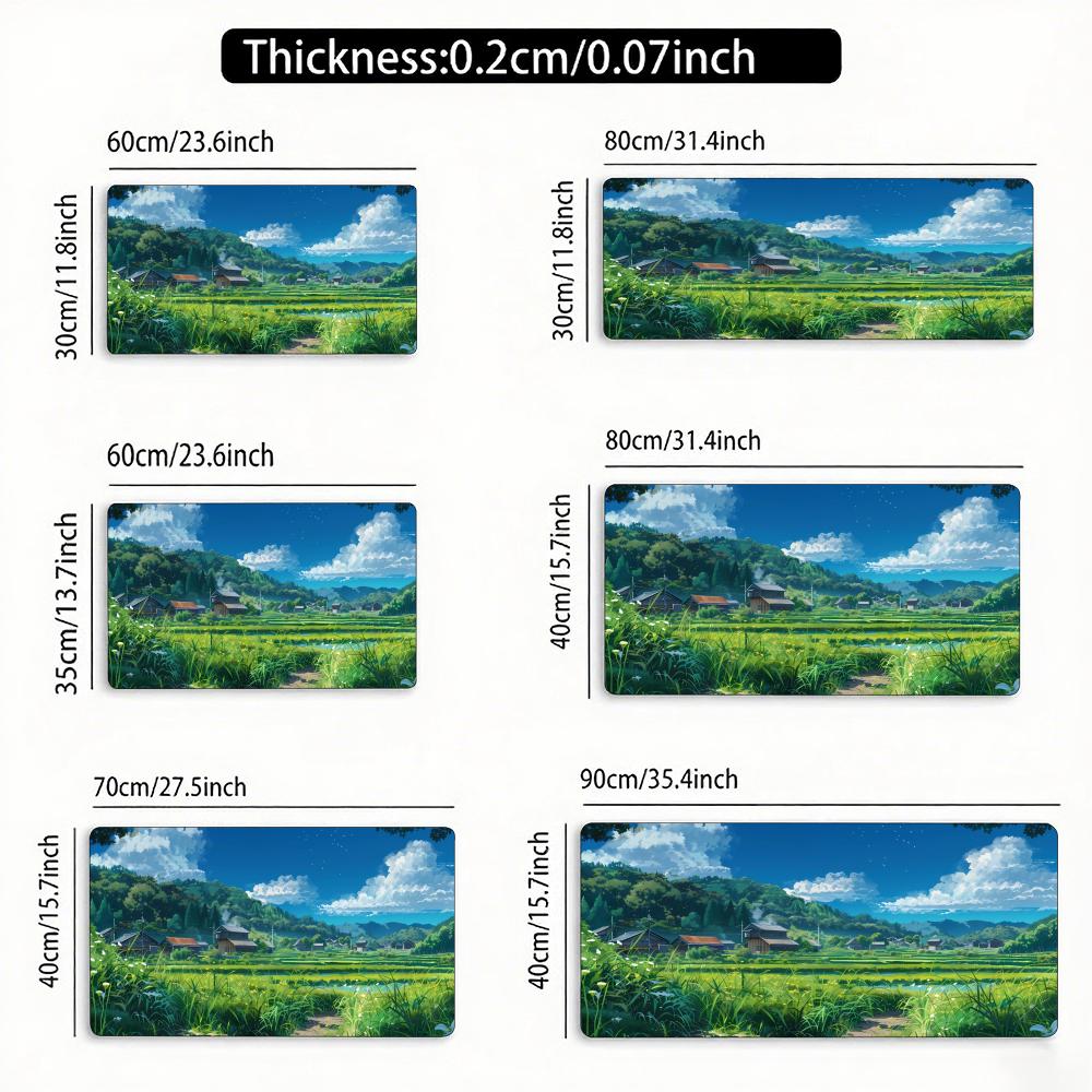 Cartoon Window View Mouse Pad Large Rubber Anti-slip PC Desk Accessories Mousepad for Offices and Gamer Keyboard Mats Decor Mat