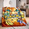 1 шт. Мягкое и теплое фланелевое одеяло с персонажами Pokemon, многоцелевое покрывало для дивана, софы, офиса, кровати, кемпинга, путешествий