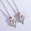 S925 Стерлингового Серебра Сердце Океана Дамы Любовь Муассанит Ожерелье Подарок на День Святого Валентина Подвеска Темперамент