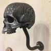 Motorcycle Skull Helmet Holder Wall Mounted Helmet Stand Hat Holder For Coats Motorcycle Hats Jacket Bags Home Storage WWO
