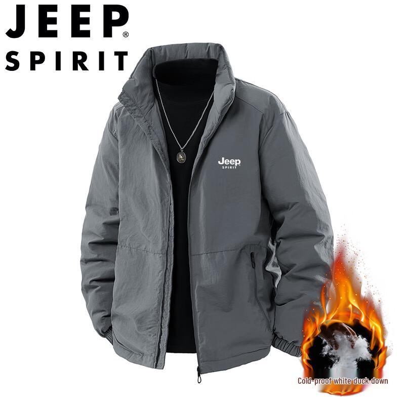 Мужская зимняя пуховая куртка JEEP SPIRIT с воротником-стойкой