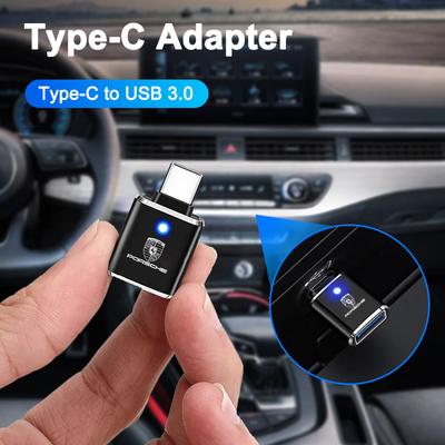 Автомобильный адаптер USB Type-C для ноутбука, флешки Micro USB для Porsche Cayenne Macan 911 Boxster Cayman Panamera 718, Автоаксессуары