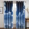 Natural Scenery Curtains for Children's Bedroom, Sea Clouds, Moon Night, Living Room, Kids Window Treatments, Kitchen Drapes