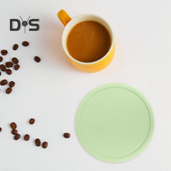 2 шт., 10 см, силиконовая подставка, термостойкая, нескользящая, с приподнятым краем, защита от разливов, столешница, круглая подставка для напитков, кофе, чая, подстаканник, кухонные принадлежности