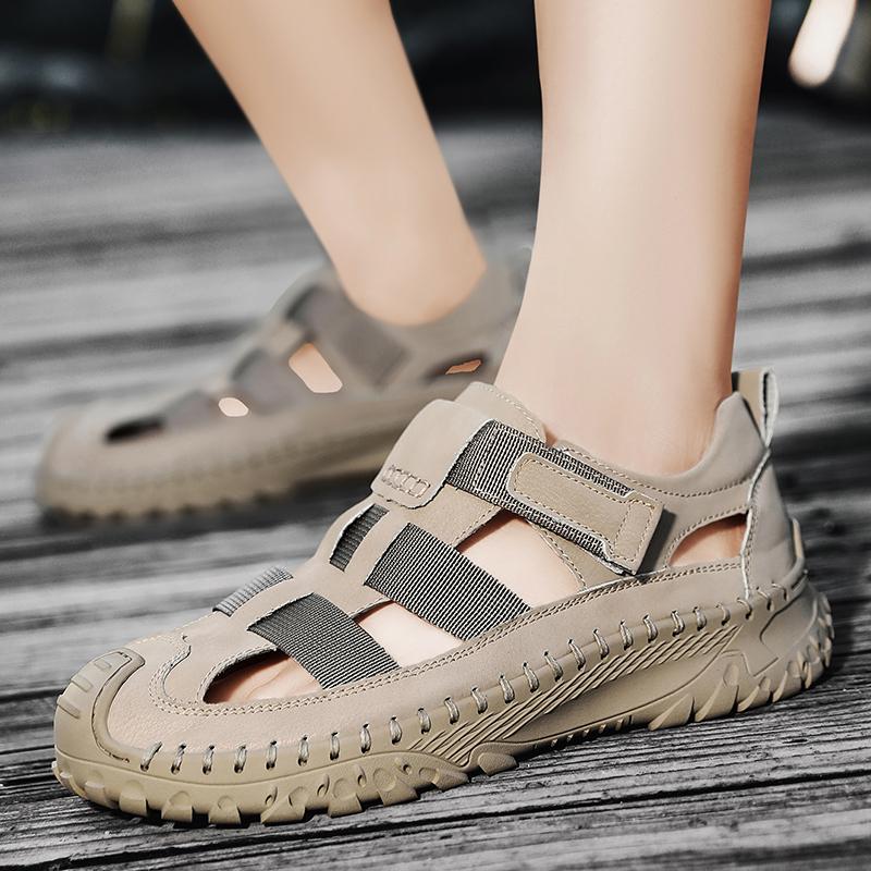 Летние мужские сандалии, высококачественная дышащая повседневная мужская обувь, нескользящие пляжные сандалии для походов, скалолазания, водонепроницаемые кроссовки