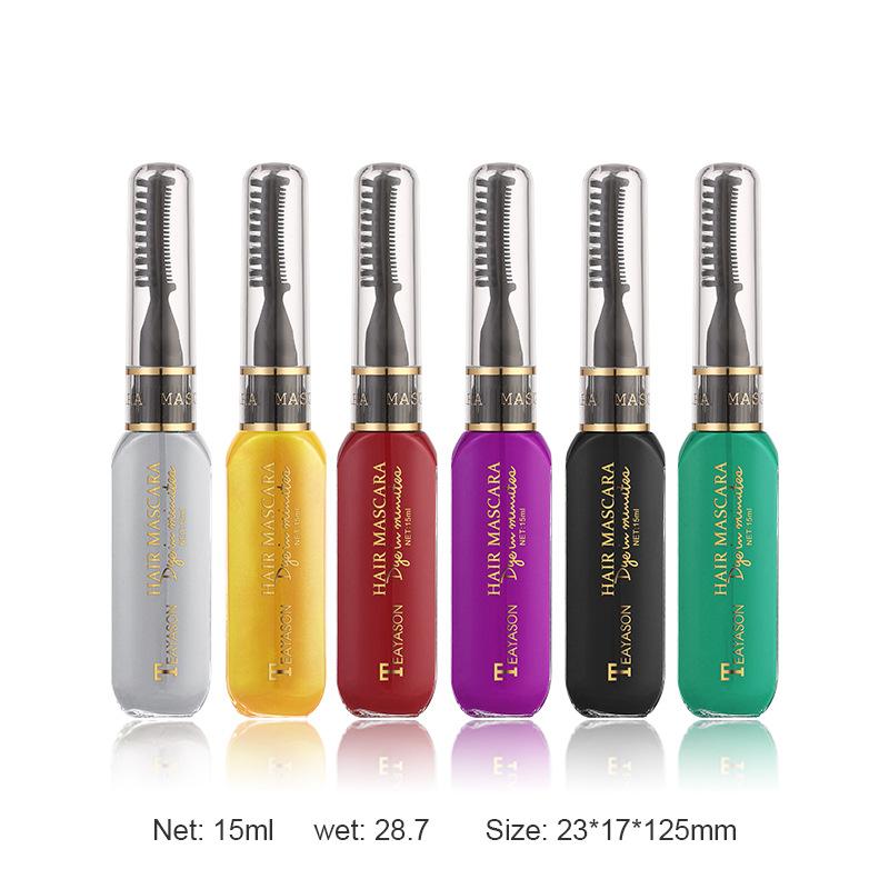 13 Colors Disposable Hair Dye Mascara Convenient Time-saving Eye Lashes Brush Temporary Hair Coloring Cosmetics