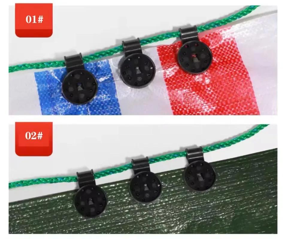 50Pcs/bag Awning Plastic Clips Outdoor Shade Cloth Net Clip Camping Garden Tool Garden Buildings Fence Net Fix Clamp Awning Hook