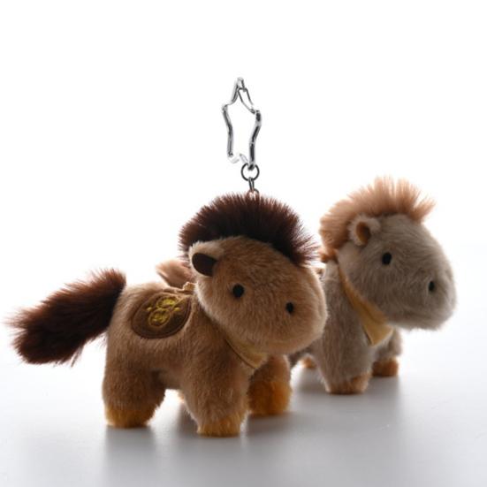 Реалистичный брелок-пони, плюшевая игрушка, милый брелок-пони, мини-подвеска в виде животного, легкий талисман на удачу, подарок для детей, друзей