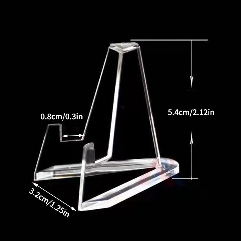 10 шт. прозрачная акриловая подставка для монет, мини-подставка для памятных монет, подставка для значков, расположенная