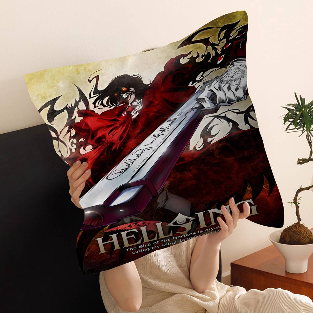 Аниме H-Hellsing Подушка Подарок Домашний Офис Декор Спальня Диван Автомобиль Наволочка Чехол 45x45
