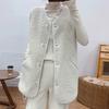Women Pocket Vest Coat  Jacket Winter Sleeveless Fleece Button Solid Outerwear