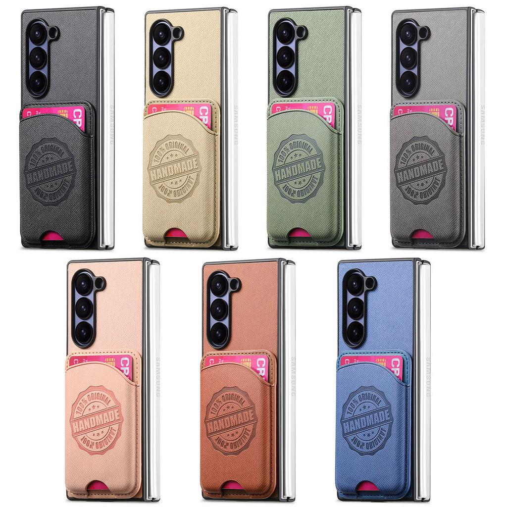 2 в 1 Съемный слот для карт Кошелек Чехол CowBoy для Samsung Galaxy Z Fold 6 5 4 3 5G Fold6 Fold5 Магнитная вертикальная сумка-чехол