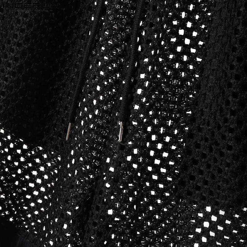 INCERUN Мужские комплекты из двух предметов: майки без рукавов с вырезами и свободных шорт