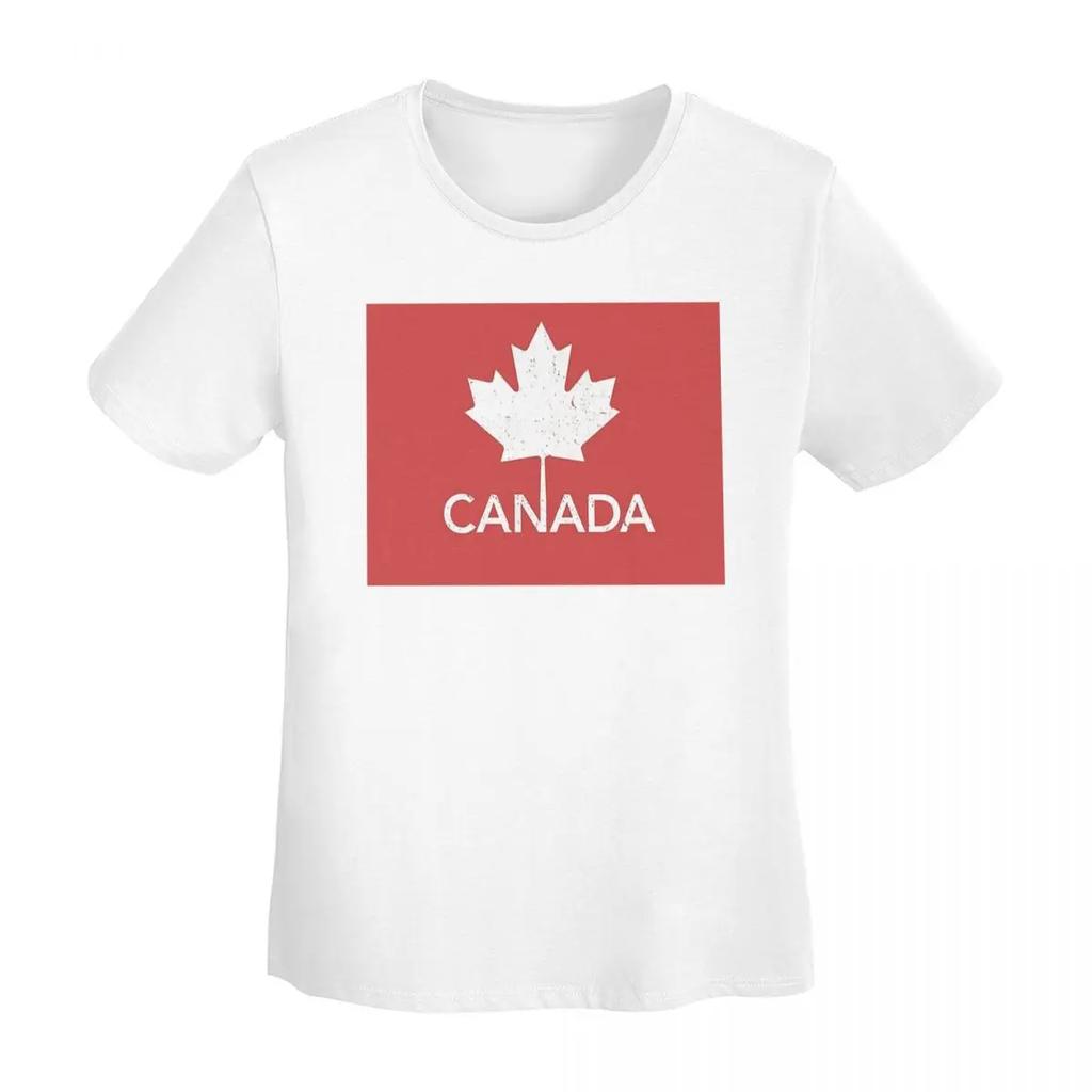 Canada Flag National Culture TShirt Women Short Sleeve T Shirts Round Neck Streetwear Cotton Summer Tees Streetwear