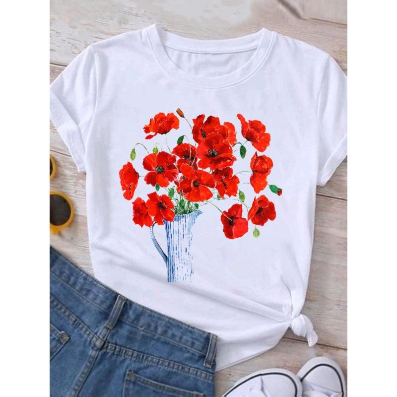 Летняя женская печатная рубашка Reading Time белого цвета больших размеров, женская футболка с короткими рукавами из чистого хлопка, женская