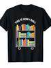 This Is a Stylish T-Shirt, Designed Specifically for Book Lovers, Featuring a Cool Librarian Pattern
