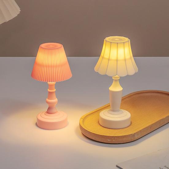 Night Light Mini Flower Shape Soft Glow Warm Light Desk Lamp with Adjustable Brightness Touch Control Portable Table
