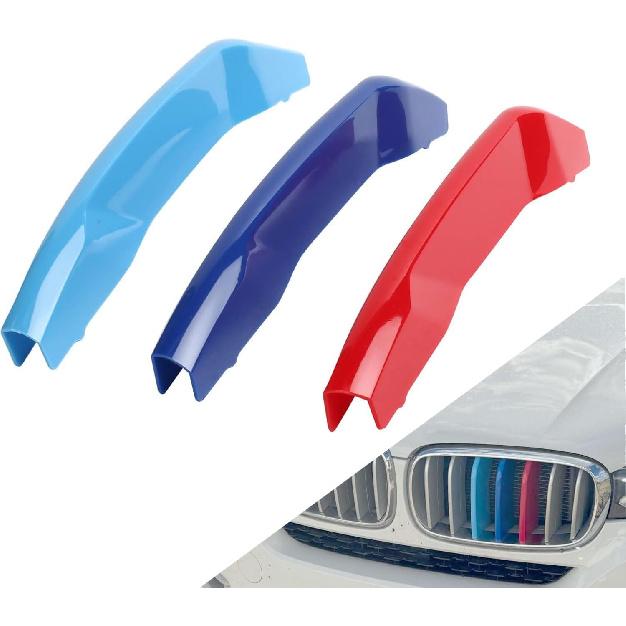 Automotive grille Insert Trims Strips Front Center Kidney Grilles Compatible with 2016-2019 BMW X1 7-Beams grille insert accessories
