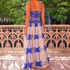 Women's Summer Casual Boho Long Sundress Spaghetti Strap Square Neck Sleeveless Flowy Maxi Dresses A Line Beach Dress for Women