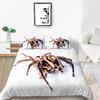 3D Spider Pattern Bedding Set Insect Printed Down Duvet Cover with Pillowcase Youth Single Double Bed Full Size Home Decoration